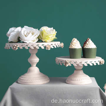 alte retro weiße Dessert Tischdekoration Hochzeitstorte